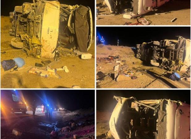 علت واژگونی اتوبوس در محور اصفهان–نطنز در دست بررسی است