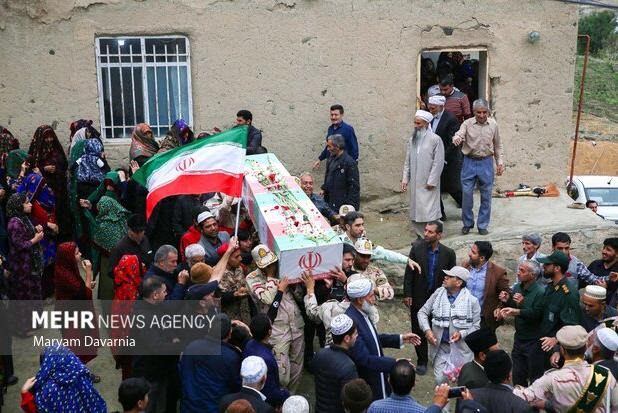 پیکر شهید حمله رژیم صهیونیستی در راز و جرگلان تشییع شد