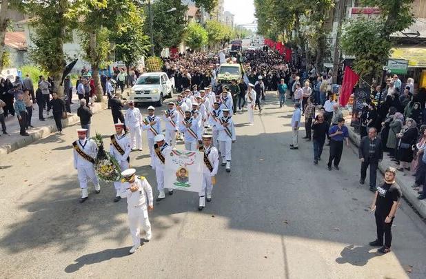 تشییع پیکر مطهر شهید سرباز محمد امین سلطانی رزداری در رضوانشهر