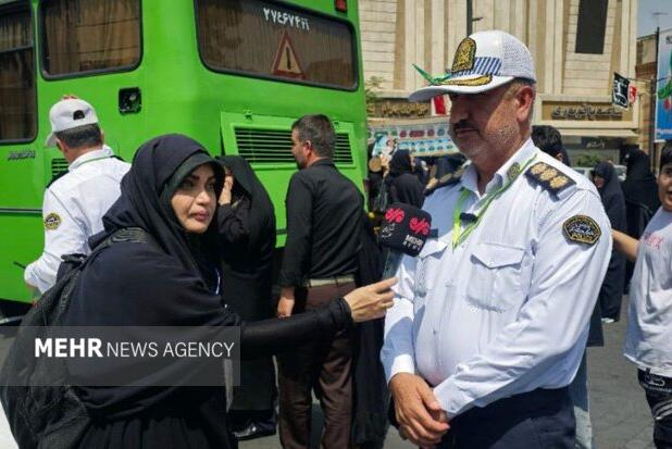 خدمت‌رسانی بی‌وقفه پلیس راهور منطقه ۲۰ به زائران حضرت عبدالعظیم(ع)