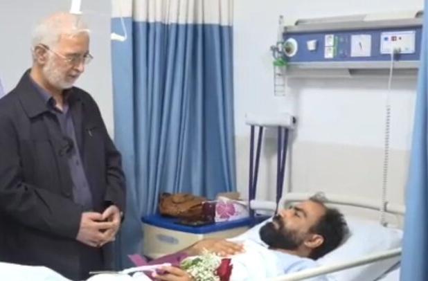 وزیر کشور از مجروحان جنگ ۱۲ روزه پلیس عیادت کرد