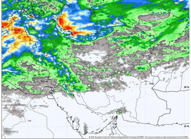 تقویت بارش‌ها در گلستان از چهارشنبه؛ رگبار، رعد و برق و برف در راه است