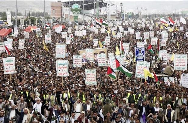 تظاهرات ضد صهیونیستی بزرگ مردم یمن در شهر «صنعاء»+فیلم