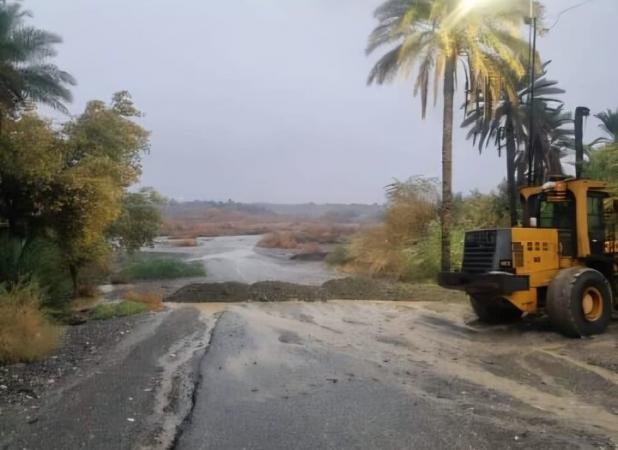 مسدود شدن راه روستایی چیرم‌آباد بخش رودخانه به علت طغیان رودخانه