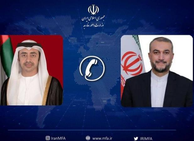 گفتگو و رایزنی تلفنی وزرای امور خارجه ایران و امارات