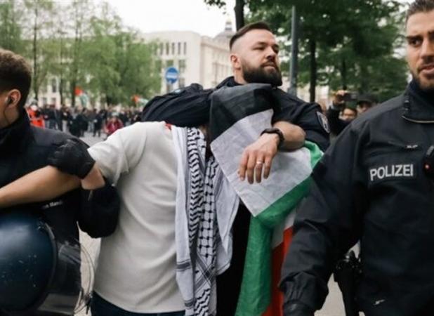 خشونت و درگیری در اعتراضات طرفداران فلسطین در برلین