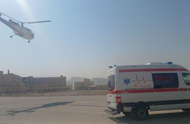 انتقال هوایی کودک ۸ ساله مصدوم در کامیاران به بیمارستان کوثر سنندج