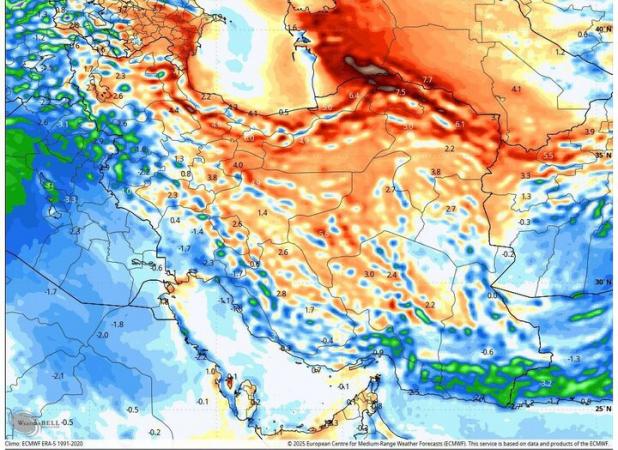 ورود سامانه بارشی جدید به کشور از روز یکشنبه؛ هشدار سرمازدگی باغات