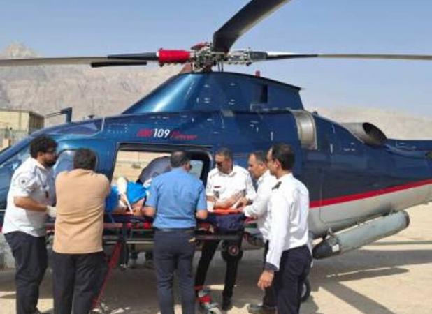 ماموریت اورژانس هوایی بوشهر برای انتقال بیمار با مشکل سوختگی