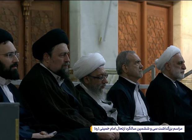 مسعود پزشکیان همنشین نوه‌های امام شد