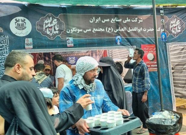 خدمت‌رسانی ۴ موکب صنایع مس ایران به زوار اربعین
