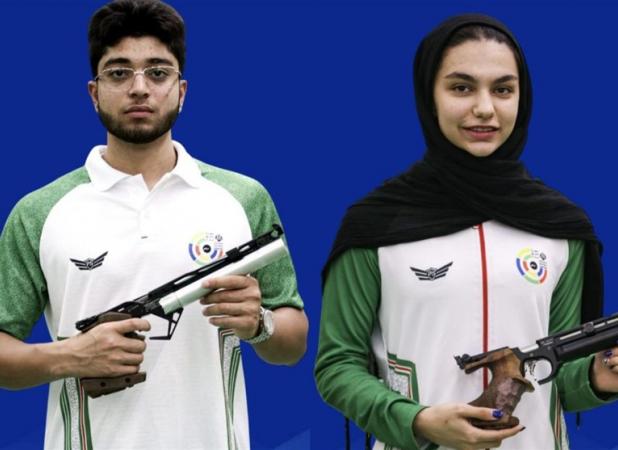 تیراندازی قهرمانی آسیا| مدال نقره برای تیم تپانچه ۱۰ متر میکس نوجوانان