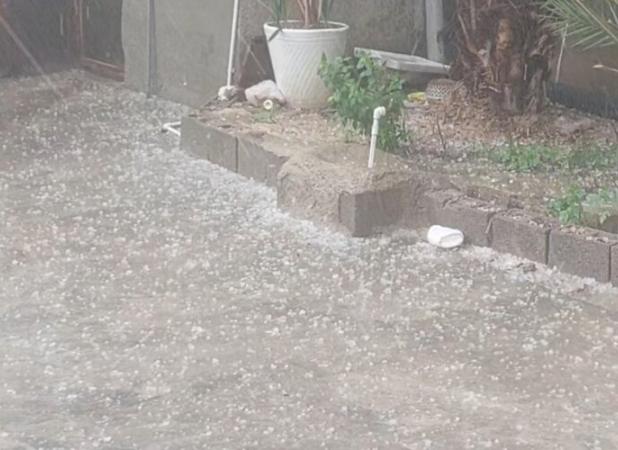 بارش تگرگ در آبپخش