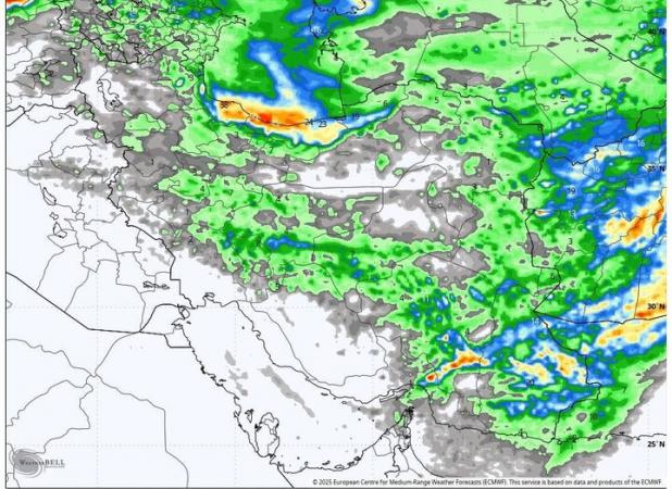 هواشناسی ایران ۲ بهمن؛ آغاز بارش گسترده برف و باران در ۱۴ استان