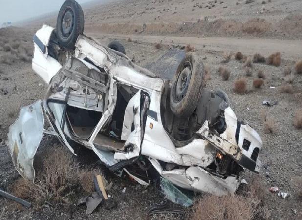 یک کشته و یک مصدوم بر اثر واژگونی سواری سمند در محور قاین زیرکوه
