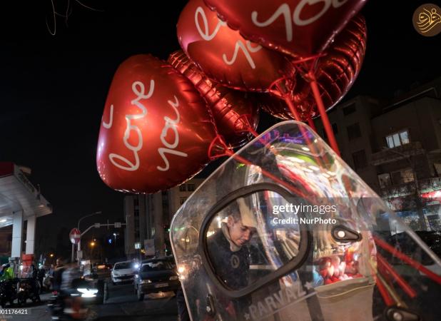 عاشقانه‌ترین عکس ولنتاین که در تهران ثبت شد