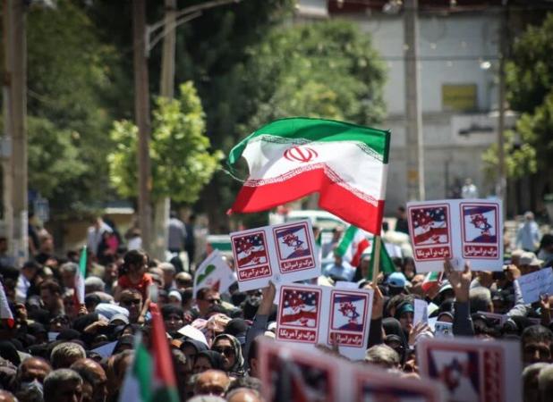 فریاد حمایت از غزه و انزجار از صهیونیسم در کرمانشاه طنین‌انداز شد
