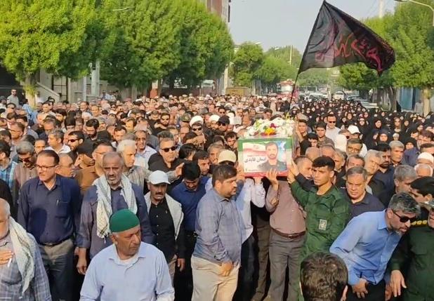 تشییع شهید مدافع وطن در بوشهر