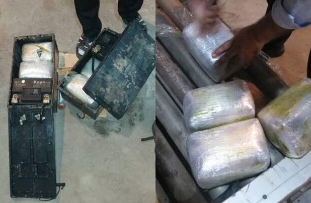 کشف مواد مخدر جاسازی شده در کاور باطری یک کامیون در گمرک آستارا