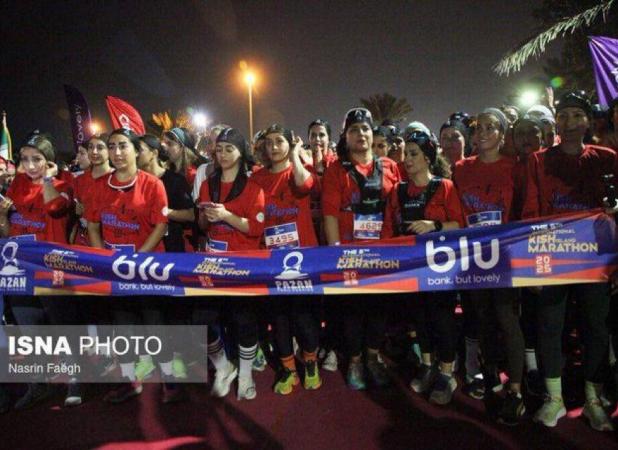 تصویری از دوی ماراتن کیش که جنجالی شد