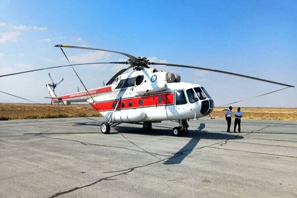 ۱۲ سورتی پرواز بالگردهای هلال‌احمر جهت اطفای حریق جنگل‌های الیت چالوس