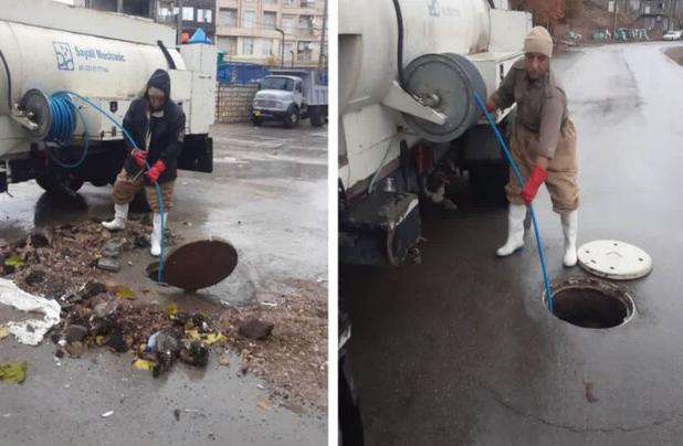 لایروبی ۶۰۰ متر از شبکه فاضلاب شهر جوانرود