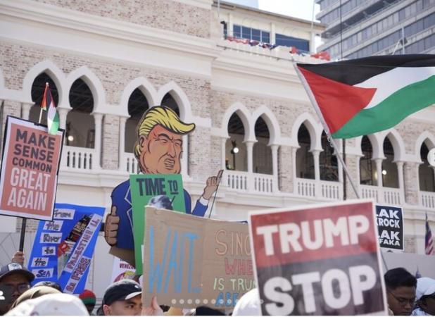 اعتراضات علیه ترامپ در کوالالامپور + فیلم