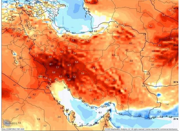 نخستین دمای بالای ۵۰ درجه در کشور ثبت شد