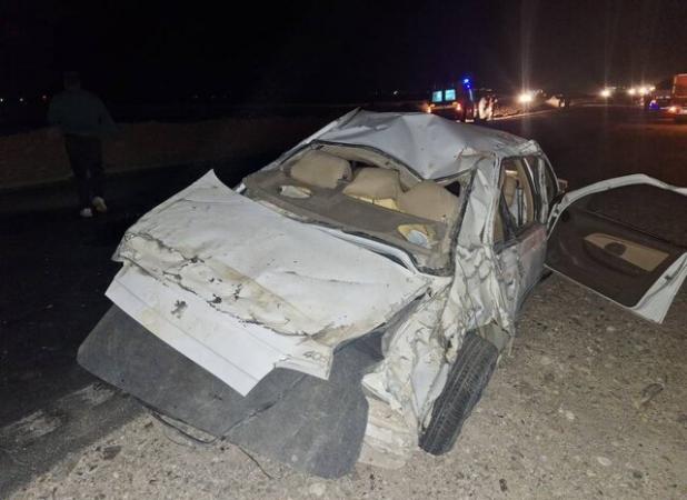 ۲ فوتی و ۲ مصدوم در واژگونی خودروی سواری در محور شیراز- اصفهان