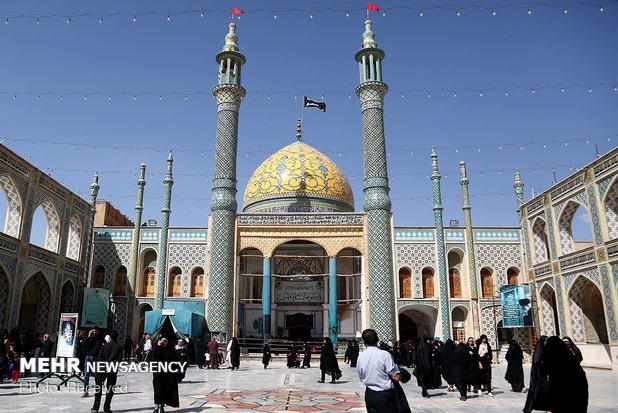 نقاره زنی در حرم حضرت علی بن باقر(ع) در مشهد اردهال کاشان