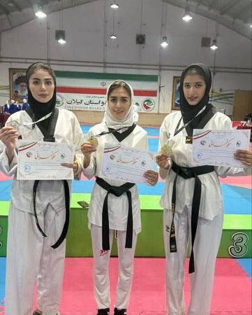 افتخارآفرینی بانوان تکواندوکار اردبیلی در رقابت‌های چند جانبه شمال کشور