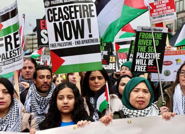 بازداشت ۴۰۰ نفر در تظاهرات لندن به دلیل حمایت از فلسطین