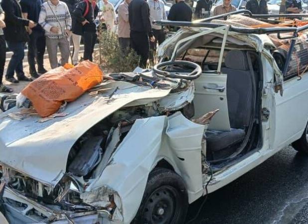 تصادف مرگبار وانت و تریلی در اتوبان شهید هاشمی