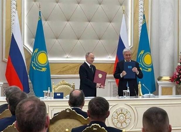 امضای سند تعمیق مشارکت راهبردی بین روسیه و قزاقستان