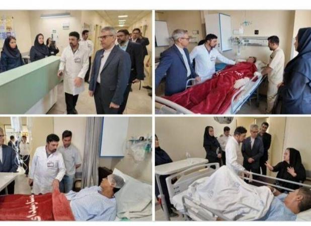 بقایی از مجروحان حمله اسرائیل دیدار کرد