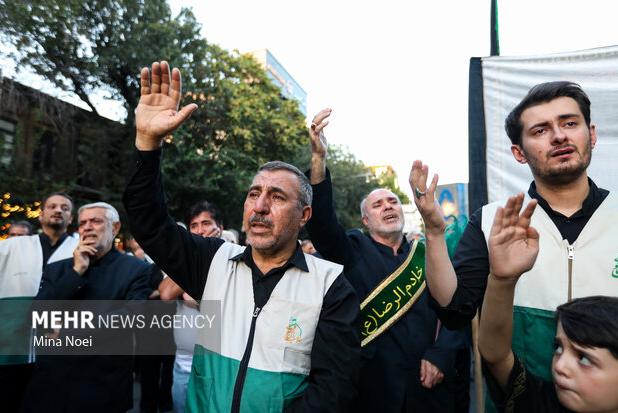عزاداری زائران و خادمیاران رضوی در حرم حضرت عبدالعظیم حسنی(ع)