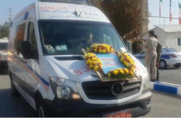 ورود پیکر ۶ شهید مطهر گمنام به ارومیه