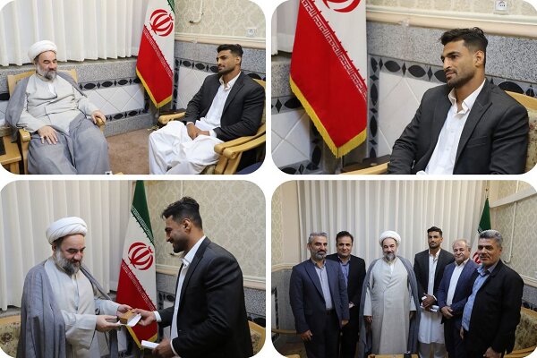 نایب قهرمان ووشو جهان با نماینده ولی فقیه در سیستان وبلوچستان دیدارکرد