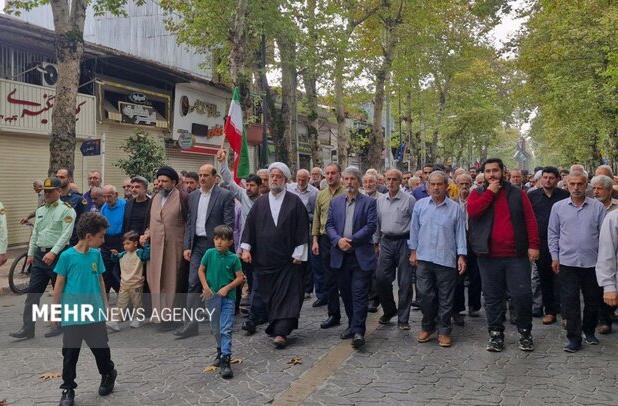 تصاویری از راهپیمایی «بشارت نصر» در لاهیجان