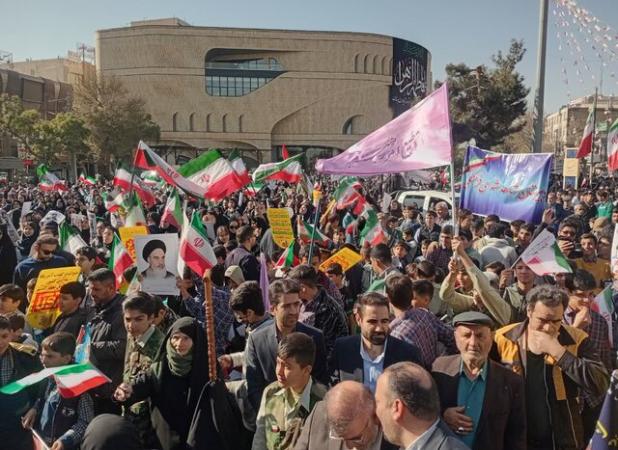 فریاد مرگ بر  آمریکا در استان مرکزی پیچید