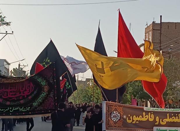 حضور پرشور هیئت های عزادار حسینی در شهرستان مرزی خواف