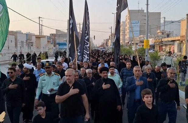 پیاده روی دلدادگان اربعین حسینی در گناوه