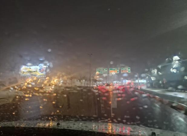 بارش باران پاییزی در جزیره بوموسی