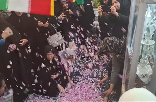 مزار سردار دل ها پوشیده از گل محمدی شد