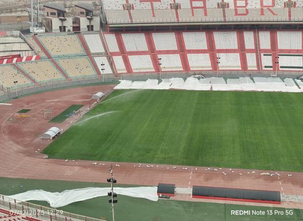 عدم امکان کشت مجدد چمن ورزشگاه یادگار امام تبریز تا فروردین ۱۴۰۵