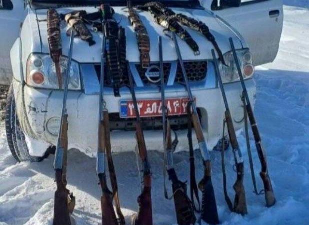 دستگیری شکارچیان غیرمجاز مسلح در مریوان؛ ۷ قبضه سلاح شکاری کشف شد