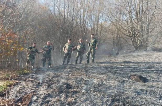 قمی: حریق ۲.۵ هکتار از جنگل‌های اسپیناس آستارا مهار شد