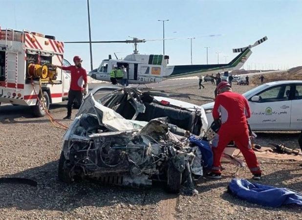 ۴ فوتی و ۲ مصدوم در تصادف پژو پارس با کامیونت در محور تهران - حسن‌آباد