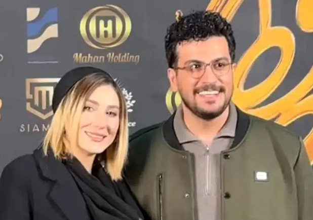 بوسه عاشقانه امیرحسین قیاسی بر پیشانی همسرش وایرال شد