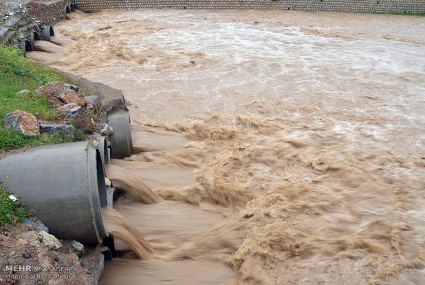 طغیان رودخانه فصلی در روستای هشت بندی دو